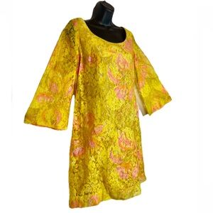 Vtg 60s Go Go Angel Sleeve Micro Mini Mod Dress Young Edwardian by Erpeja Sz S